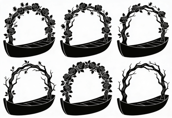 Boat Archway SVG Clipart Floral Wedding Review