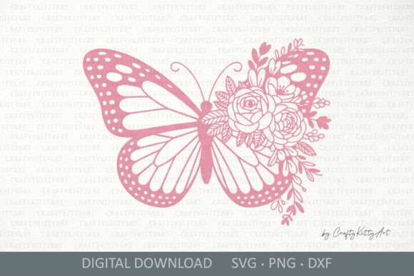 Elegant Floral Flowers Butterfly SVG Review