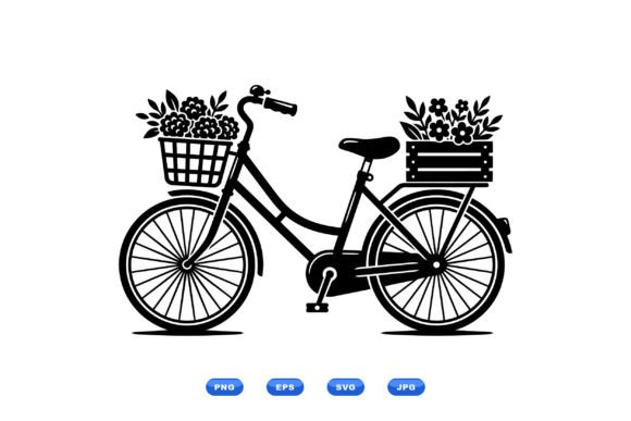 Floral Bicycle Clipart SVG Review