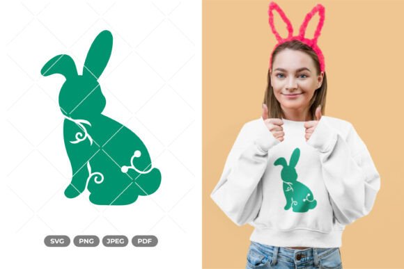 Floral Easter Bunny SVG Clipart Review
