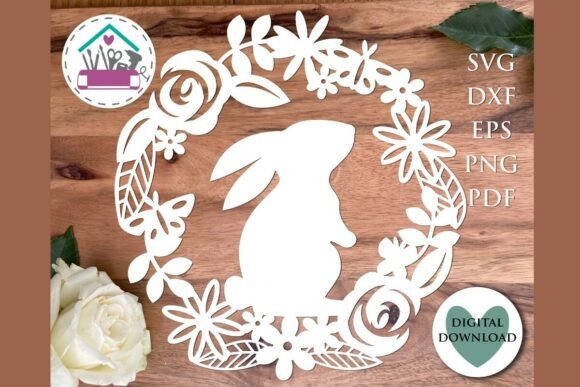 Floral Easter Bunny Wreath SVG Cut File Review