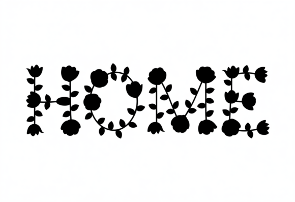 Floral Home Letters SVG Cut File: A Designer's Review