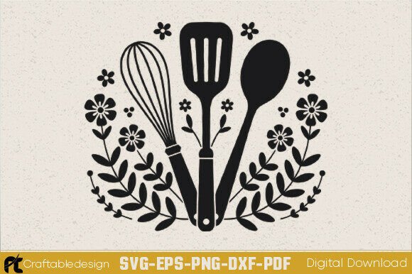Floral Kitchen Baking Tools SVG: A Designer's Real-World Review