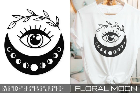 Floral Mystical Eye Moon SVG Cut File Review