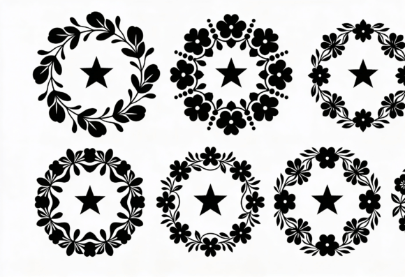 Floral Star Wreaths SVG Clipart Bundle Review