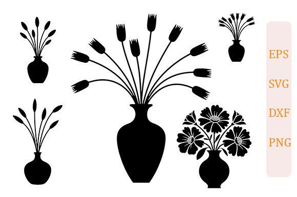 Floral Vase Arrangement SVG PNG Set Review