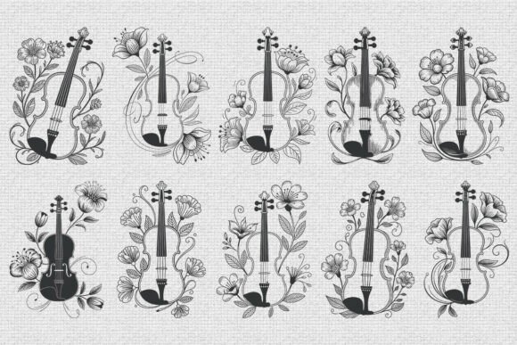 Floral Violin Music SVG Bundle Review
