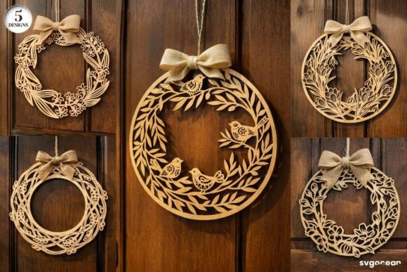 Floral Wreath Door Sign SVG Bundle Review