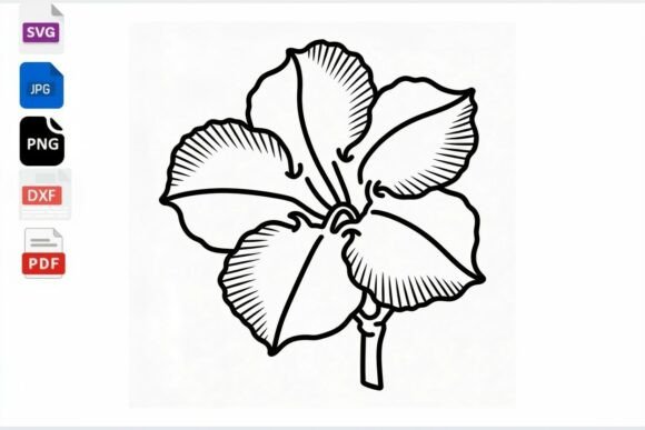 Flower Outline SVG Clipart Floral Design Review