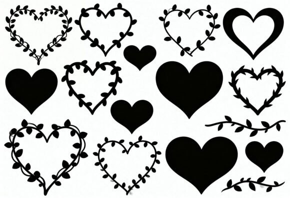 Heart SVG Bundle Floral Vine Solid Review