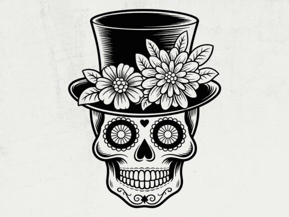 Sugar Skull SVG, Skull Clipart, Floral Review