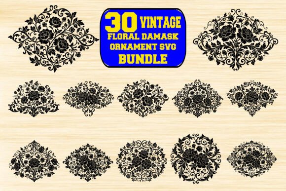 Vintage Floral Damask Ornament SVG Set Review